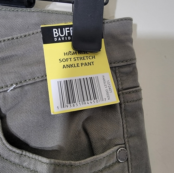 4/$20 NWT Buffalo Havana High Rise Soft Stretch Olive Green Ankle Pants Size 6 - Picture 2 of 8